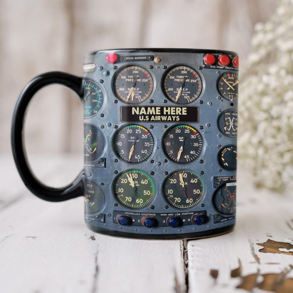 Personalized Aircraft Cockpit Mug, Gift For Airplane Lovers BLM-humix151223