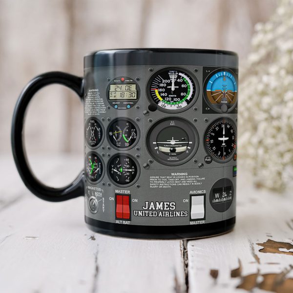 Personalized Aircraft Cockpit Mug, Gift For Airplane Lovers BLM-humix151223