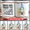 Personalized Baseball Dad And Child Thank You Dad Custom Mug Personalized Baseball Dad And Child Thank You Dad Custom Mug