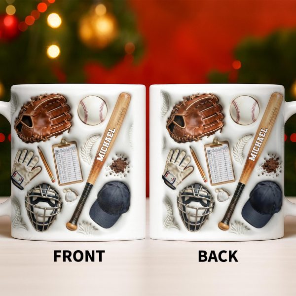 Personalized Baseball Sports Mug With Custom Name - Personalized Custom Coffee Mug - SPORT070_MG Personalized Baseball Sports Mug With Custom Name - Personalized Custom Coffee Mug - SPORT070_MG