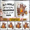 Personalized Bear Papa Dad And Child In A World Custom Mug Personalized Bear Papa Dad And Child In A World Custom Mug