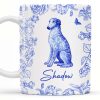 Personalized Blue Floral Dog Design - Personalized Custom Coffee Mug - DOG050_MG Personalized Blue Floral Dog Design - Personalized Custom Coffee Mug - DOG050_MG
