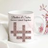 Personalized Brothers And Sisters Mug With Crossword Names White Ceramic Mug Unique Sibling Gift Keepsake Personalized Brothers And Sisters Mug With Crossword Names White Ceramic Mug Unique Sibling Gift Keepsake