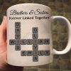 Personalized Brothers And Sisters Mug With Crossword Names White Ceramic Mug Unique Sibling Gift Keepsake Personalized Brothers And Sisters Mug With Crossword Names White Ceramic Mug Unique Sibling Gift Keepsake