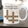 Personalized Brothers And Sisters Mug With Crossword Names White Ceramic Mug Unique Sibling Gift Keepsake Personalized Brothers And Sisters Mug With Crossword Names White Ceramic Mug Unique Sibling Gift Keepsake