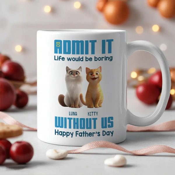 Personalized Cat Dad Mug for Father's Day Gift Personalized Cat Dad Mug for Father's Day Gift