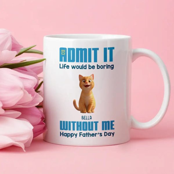 Personalized Cat Dad Mug for Father's Day Gift Personalized Cat Dad Mug for Father's Day Gift