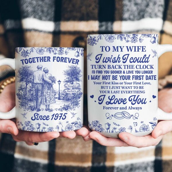Personalized Ceramic Couple Mug with Custom Name for Anniversary Gift Personalized Ceramic Couple Mug with Custom Name for Anniversary Gift