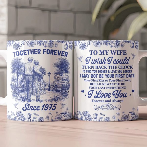 Personalized Ceramic Couple Mug with Custom Name for Anniversary Gift Personalized Ceramic Couple Mug with Custom Name for Anniversary Gift