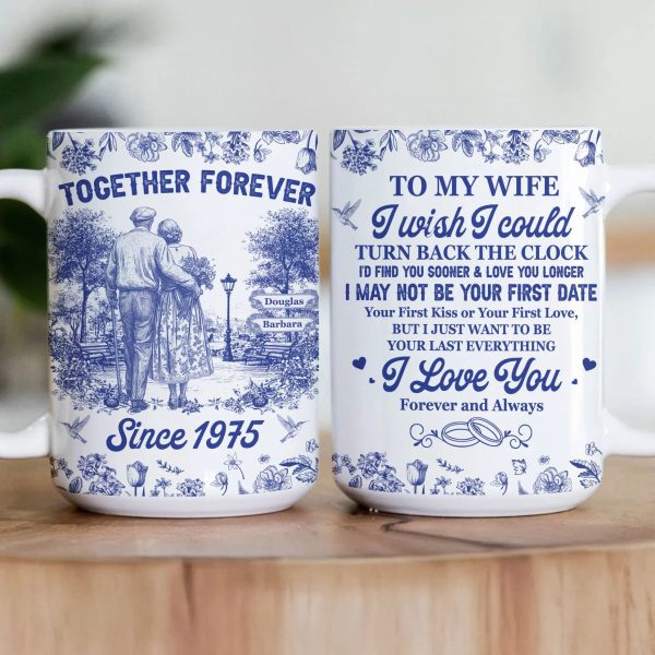 Personalized Ceramic Couple Mug with Custom Name for Anniversary Gift Personalized Ceramic Couple Mug with Custom Name for Anniversary Gift