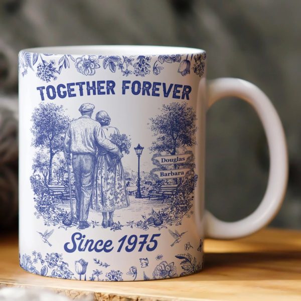 Personalized Ceramic Couple Mug with Custom Name for Anniversary Gift Personalized Ceramic Couple Mug with Custom Name for Anniversary Gift
