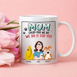 Personalized Ceramic Dog Mom Mug Custom Gift Cup