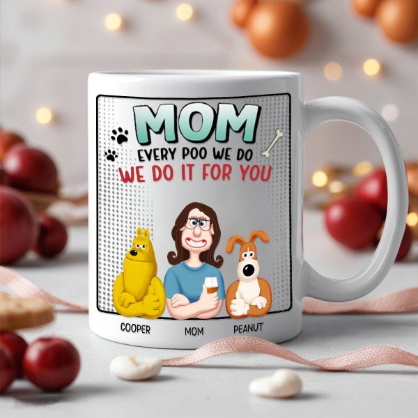 Personalized Ceramic Dog Mom Mug Custom Gift Cup Personalized Ceramic Dog Mom Mug Custom Gift Cup