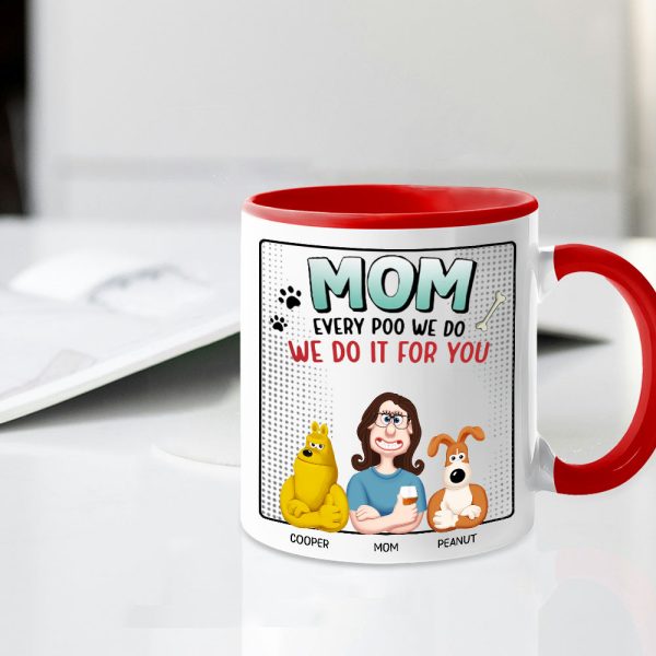 Personalized Ceramic Dog Mom Mug Custom Gift Cup Personalized Ceramic Dog Mom Mug Custom Gift Cup