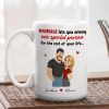 Personalized Ceramic Mug Funny Marriage Quote With Cute Couple Illustration - Unique Gift For Wife Or Husband