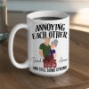 Personalized Ceramic Mug with Cute Couple Illustration for Morning Coffee, Funny Romantic Gift for Couples Personalized Ceramic Mug with Cute Couple Illustration for Morning Coffee, Funny Romantic Gift for Couples