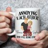 Personalized Ceramic Mug with Cute Couple Illustration for Morning Coffee, Funny Romantic Gift for Couples Personalized Ceramic Mug with Cute Couple Illustration for Morning Coffee, Funny Romantic Gift for Couples