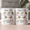 Personalized Ceramic Mug with Funny Bird Chart Design Custom Name Gag Cup, Unique Gift for Wife, Girlfriend or Friends