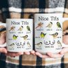 Personalized Ceramic Mug with Funny Bird Chart Design Custom Name Gag Cup, Unique Gift for Wife, Girlfriend or Friends