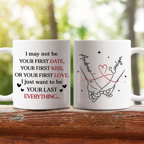 Personalized Ceramic Mug With Holding Hands Heart Quote Cute Couple Gift For Valentine's Day Morning Coffee Personalized Ceramic Mug With Holding Hands Heart Quote Cute Couple Gift For Valentine's Day Morning Coffee