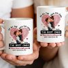 Personalized Ceramic Mug with Kissing Couple and Heart Print, Valentine's Day Coffee Gift for Him or Her