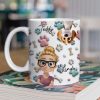 Personalized Ceramic Mug with Patriotic Paw-Print Design Personalized Ceramic Mug with Patriotic Paw-Print Design