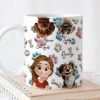 Personalized Ceramic Mug with Patriotic Paw-Print Design Personalized Ceramic Mug with Patriotic Paw-Print Design