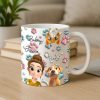 Personalized Ceramic Mug with Patriotic Paw-Print Design Personalized Ceramic Mug with Patriotic Paw-Print Design