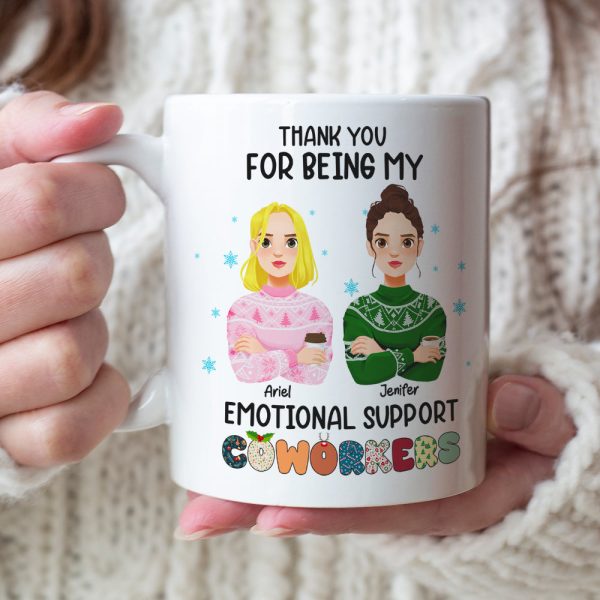 Personalized Christmas Gifts For Coworkers White Mug 02TOLU221124PA Personalized Christmas Gifts For Coworkers White Mug 02TOLU221124PA