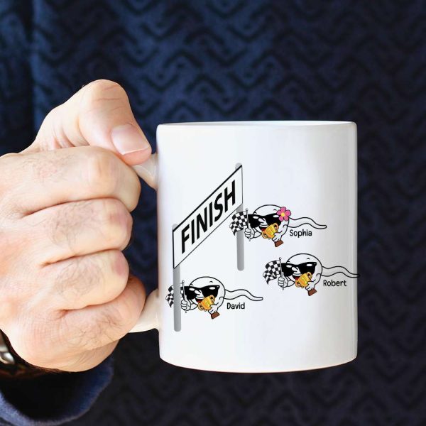 Personalized Coffee Mug Thanks For Entering Us Into A Race, Gift For Dad Personalized Coffee Mug Thanks For Entering Us Into A Race, Gift For Dad