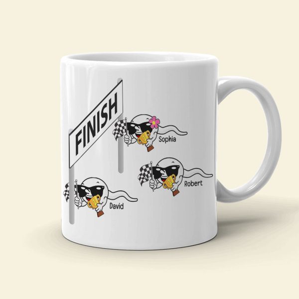 Personalized Coffee Mug Thanks For Entering Us Into A Race, Gift For Dad Personalized Coffee Mug Thanks For Entering Us Into A Race, Gift For Dad
