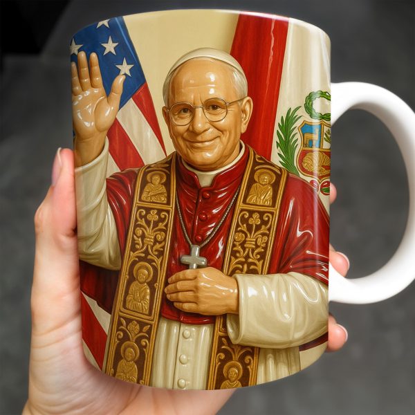 Personalized Coffee Mug With Religious Iconography And Flags - Personalized Custom Coffee Mug - FTH074_MG Personalized Coffee Mug With Religious Iconography And Flags - Personalized Custom Coffee Mug - FTH074_MG