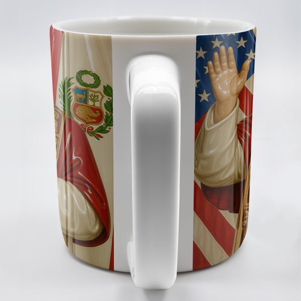 Personalized Coffee Mug With Religious Iconography And Flags - Personalized Custom Coffee Mug - FTH074_MG Personalized Coffee Mug With Religious Iconography And Flags - Personalized Custom Coffee Mug - FTH074_MG