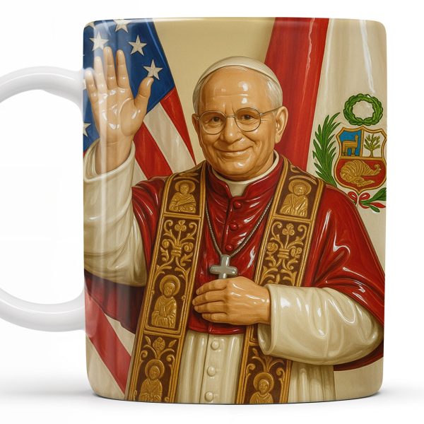 Personalized Coffee Mug With Religious Iconography And Flags - Personalized Custom Coffee Mug - FTH074_MG Personalized Coffee Mug With Religious Iconography And Flags - Personalized Custom Coffee Mug - FTH074_MG