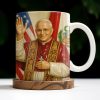 Personalized Coffee Mug With Religious Iconography And Flags - Personalized Custom Coffee Mug - FTH074_MG
