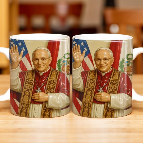 Personalized Coffee Mug With Religious Iconography And Flags - Personalized Custom Coffee Mug - FTH074_MG Personalized Coffee Mug With Religious Iconography And Flags - Personalized Custom Coffee Mug - FTH074_MG