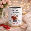 Personalized Couple Cartoon Ceramic Mug, 'I Love You I'm Keeping You' Cute Gift for Husband or Wife