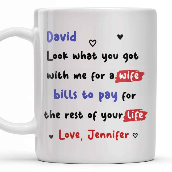 Personalized Couple Cartoon Portrait Coffee Mug - Personalized Custom Coffee Mug - HSB041_MG Personalized Couple Cartoon Portrait Coffee Mug - Personalized Custom Coffee Mug - HSB041_MG
