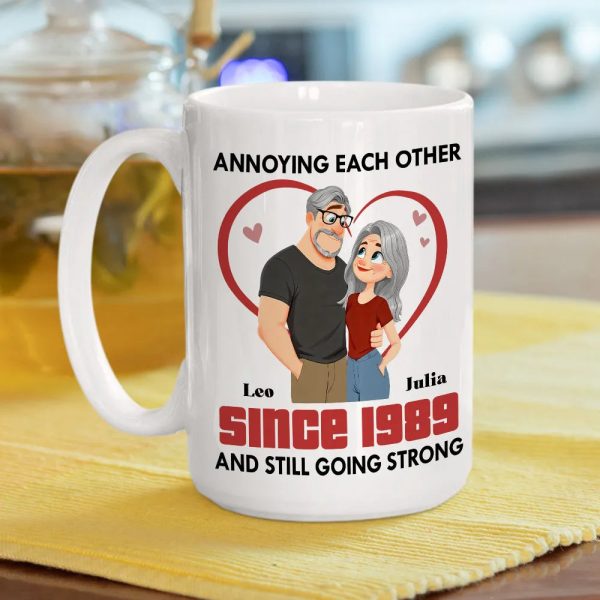 Personalized Couple Ceramic Mug - Cute Heart Cartoon for Morning Coffee, Unique Creative Gift for Husband or Wife Personalized Couple Ceramic Mug - Cute Heart Cartoon for Morning Coffee, Unique Creative Gift for Husband or Wife