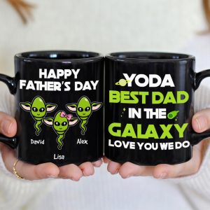 Personalized Dad Coffee Mug Best Dad In The Galaxy, Gift For Dad BLM-06HUHN300323