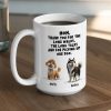 Personalized Dog Dad White Ceramic Mug with Funny Thank You Quote for Walks & Talks Unique Gift for Pet Dad Personalized Dog Dad White Ceramic Mug with Funny Thank You Quote for Walks & Talks Unique Gift for Pet Dad