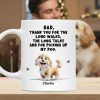 Personalized Dog Dad White Ceramic Mug with Funny Thank You Quote for Walks & Talks Unique Gift for Pet Dad Personalized Dog Dad White Ceramic Mug with Funny Thank You Quote for Walks & Talks Unique Gift for Pet Dad
