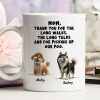 Personalized Dog Dad White Ceramic Mug with Funny Thank You Quote for Walks & Talks Unique Gift for Pet Dad Personalized Dog Dad White Ceramic Mug with Funny Thank You Quote for Walks & Talks Unique Gift for Pet Dad