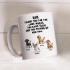 Personalized Dog Dad White Ceramic Mug with Funny Thank You Quote for Walks & Talks Unique Gift for Pet Dad Personalized Dog Dad White Ceramic Mug with Funny Thank You Quote for Walks & Talks Unique Gift for Pet Dad