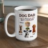 Personalized Dog Mom White Ceramic Mug with Cute Cartoon Portrait, Fun Everyday Coffee Cup, Unique Gift for Cool Pet Moms
