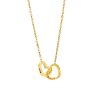 Personalized Double Heart Name Necklace in Stainless Steel