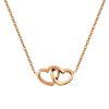 Personalized Double Heart Name Necklace in Stainless Steel