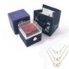 Personalized Double Heart Necklace with Rose Gift Box Personalized Double Heart Necklace with Rose Gift Box