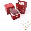 Personalized Double Heart Necklace with Rose Gift Box Personalized Double Heart Necklace with Rose Gift Box