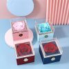 Personalized Double Heart Necklace with Rose Gift Box Personalized Double Heart Necklace with Rose Gift Box